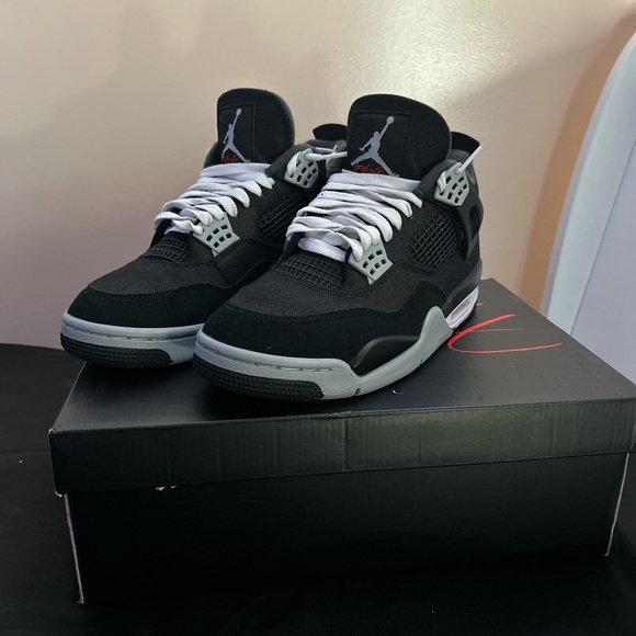 Jordan 4 black canvas